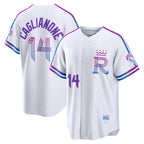 Kansas City Royals #14 Jac Caglianone White Puhics 2026 City Connect Stadium Jersey