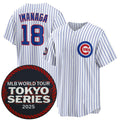 Chicago Cubs #18 Sh¨­ta Imanaga White Puhics 2025 World Tour Tokyo Series Home Stitched Jersey