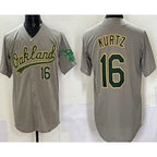 Oakland Athletics #16 Nick Kurtz Gray Puhics Limited Jersey