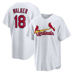 St. Louis Cardinals #18 Jordan Walker White Puhics Home Official Replica Player Jersey