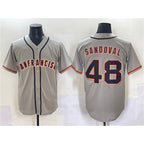 San Francisco Giants #48 Pablo Sandoval Gray Puhics Cool Base Stitched Jersey