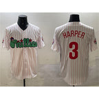 Philadelphia Phillies #3 Bryce Harper White Puhics Phanatic Cool Base Stitched Jersey