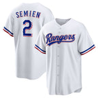 Texas Rangers #2 Marcus Semien White Puhics Home Replica Player Jersey