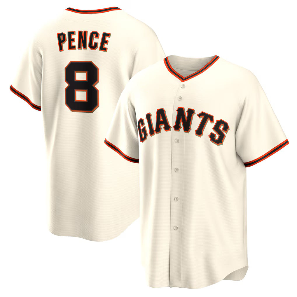 San Francisco Giants #8 Hunter Pence Cream Puhics Home Retired Player Replica Jersey