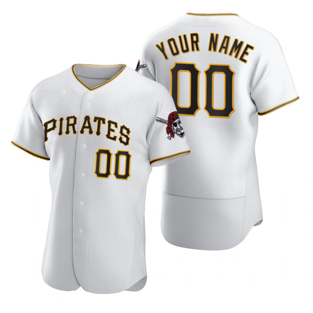 Custom Pittsburgh Pirates White Puhics 2020 Stitched Flex Base Jersey